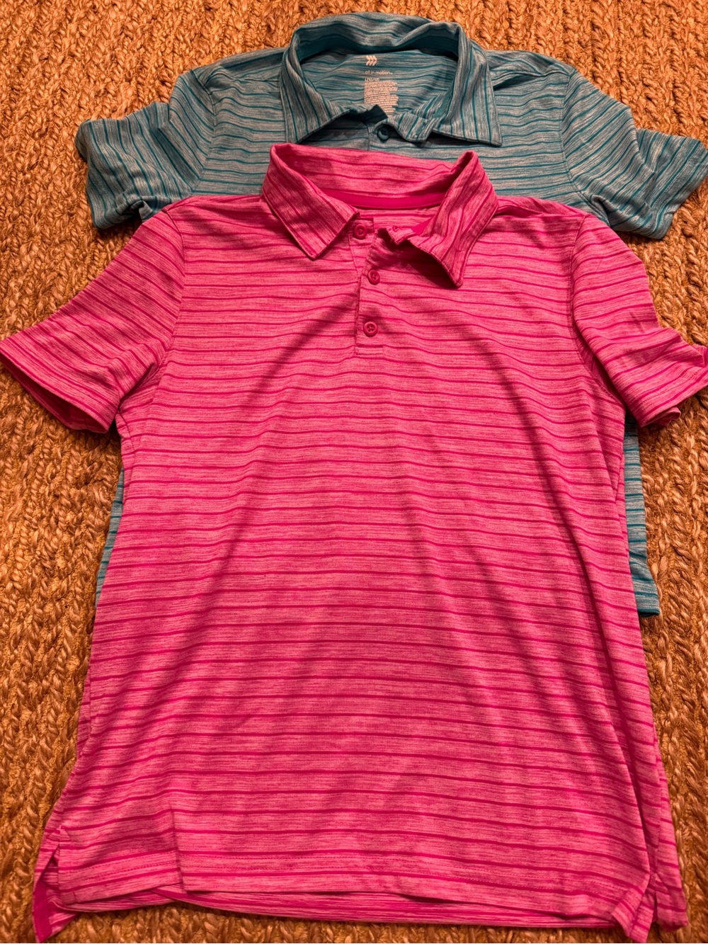 All in Motion Boys Lot of 2 Polo Athletic Shirts Size Large 10/12